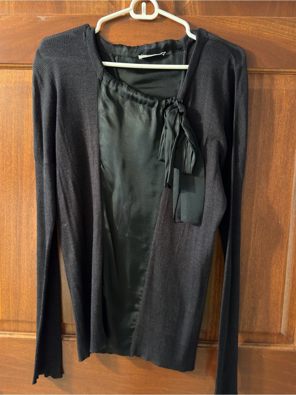 Prada Silk Black Ribbon Top 40